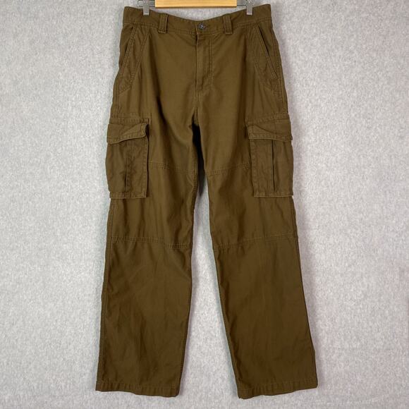 Old Navy Pants Mens 33x34 (Fits 34x31.5) Brown Cargo Pants Y2K - Picture 1 of 9